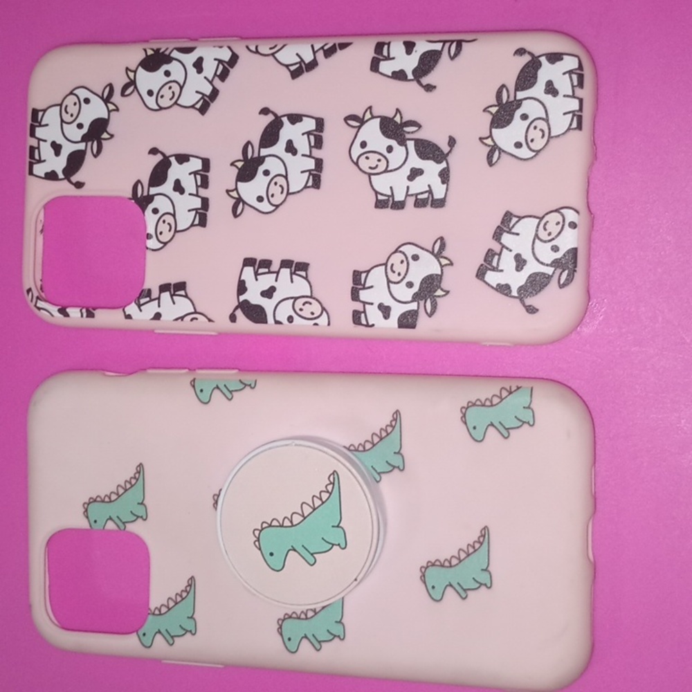 2 Iphone 11 pro cute pink cases